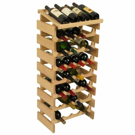 RAZOREDGE 32 Bottle Dakota Wine Rack with Display Top - Unfinished RA3262401